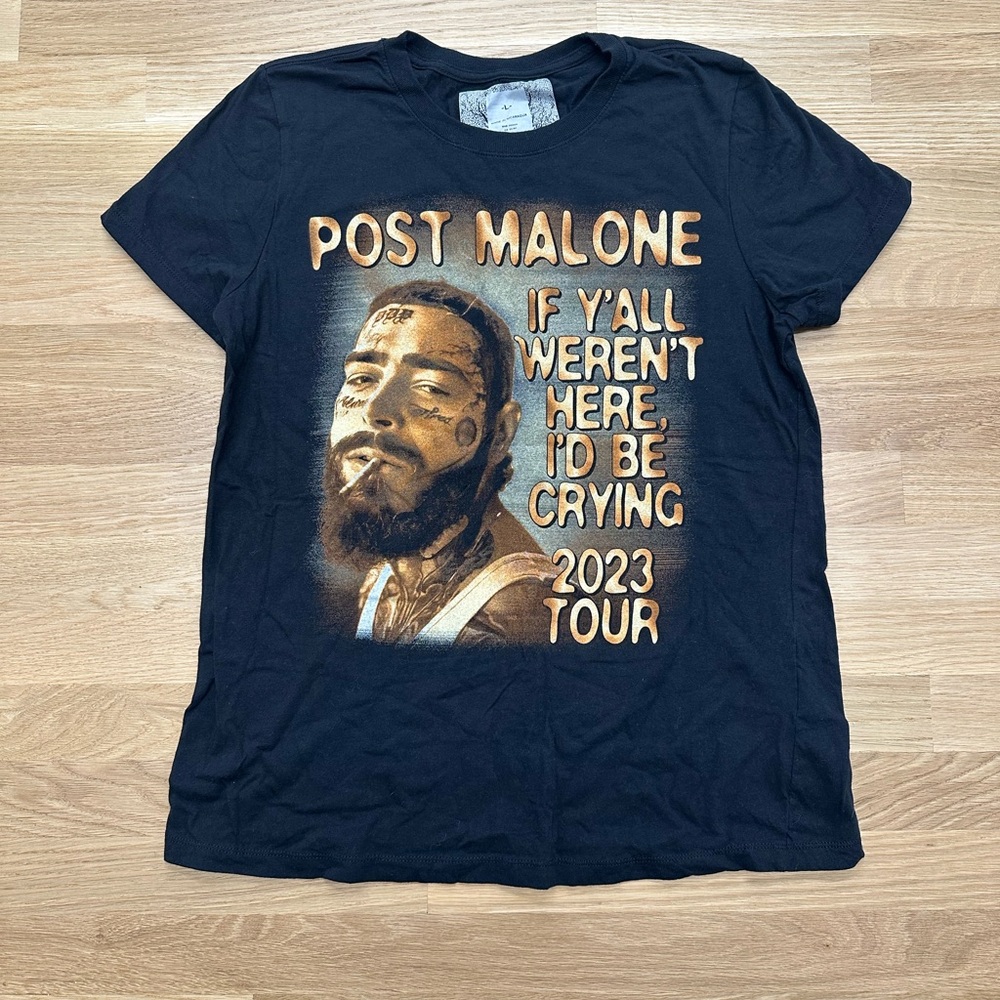 Black Post Malone 2023 Tour T-Shirt